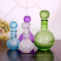 250ml 500ml Colored glass wine bottle with glass stopper